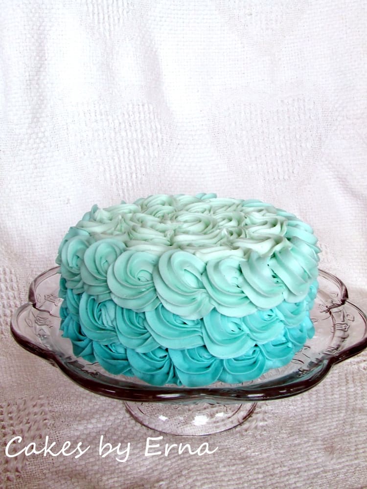 Simply Beautiful Ombre Rose Cake - Mommy Moment